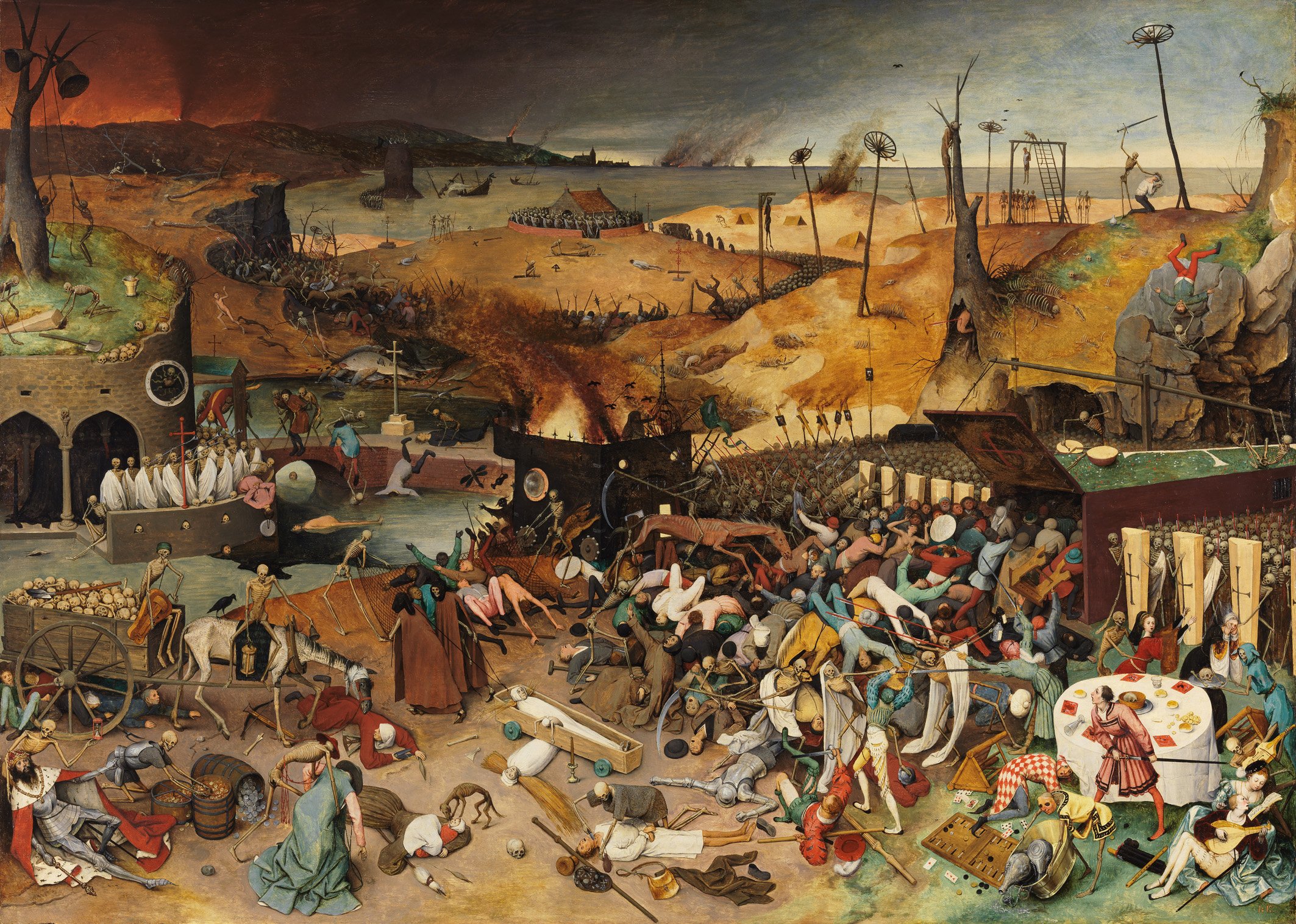 Painting depicting the bubonic plague. 